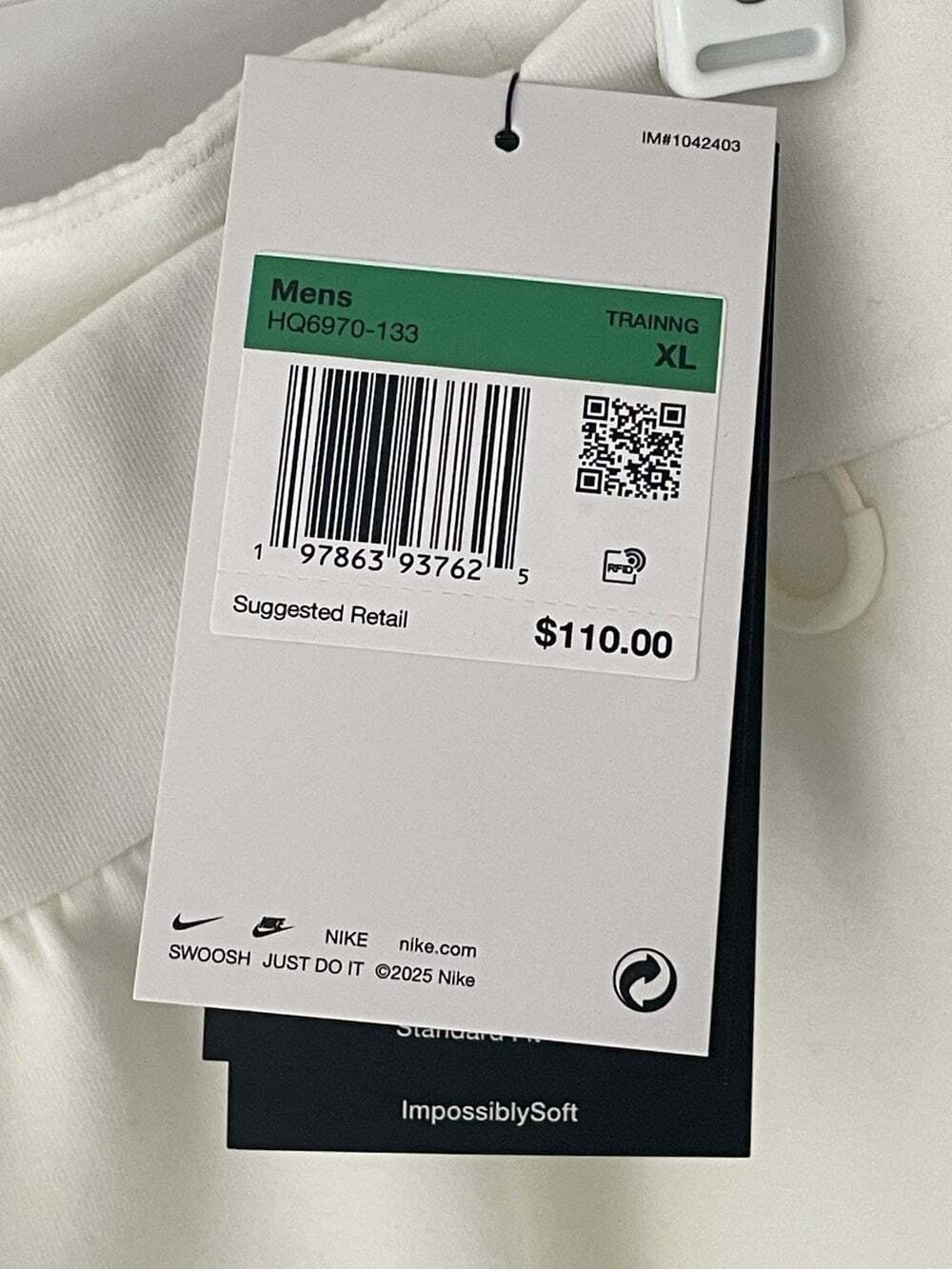 New Nike Dri-FIT 24.7 Impossibly Soft Track Pants Mens XL Off-White Training NWT - Picture 6 of 16